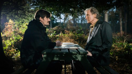Sam Riley (left) and Bill Nighy (right) star in Sometimes Always Never